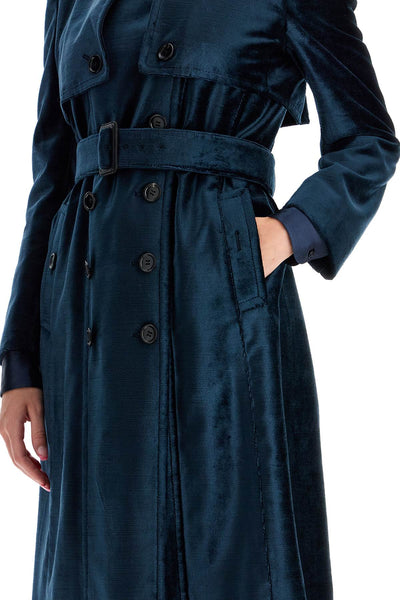 double-breasted velvet coat with flame CP1613 FAX1241 MIDNIGHT BLUE