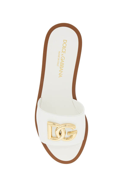 white dg logo slides with 8 CQ0619 AW576 BIANCO OTTICO