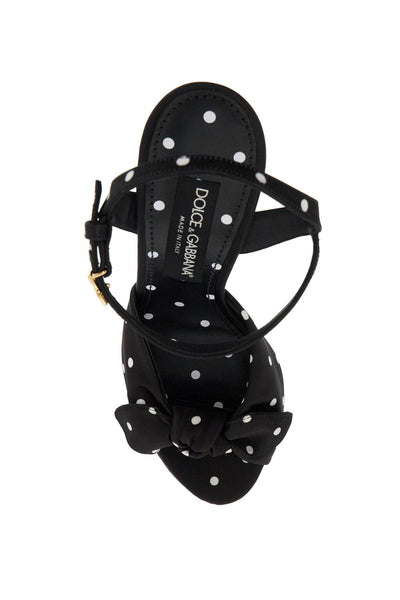 "keira polka dot satin platform sandals CR1751 AV885 POIS PICC BCO F.NERO