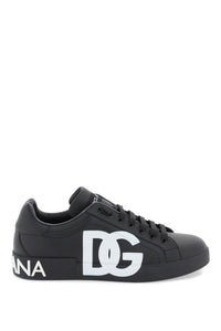 leather portofino sneakers with dg logo CS1772 AC330 NERO/NERO