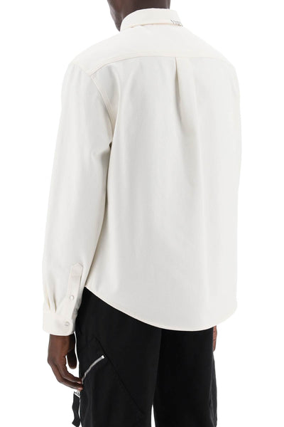 八分棉斜紋布外套式襯衫 CUJU0015S1TCX17 LILY WHITE