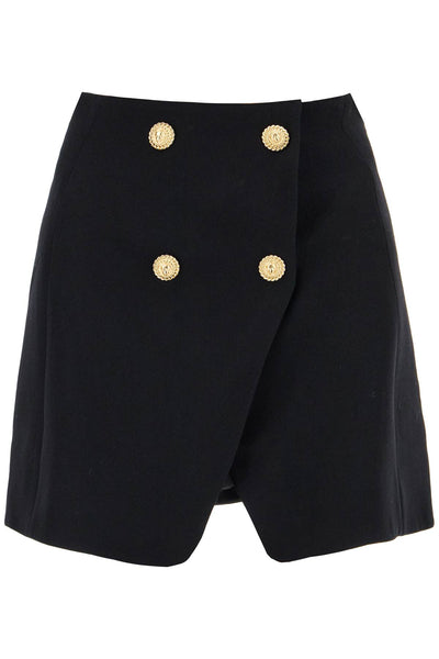 "mini skirt in grain de p DF1LA501WC09 BLACK