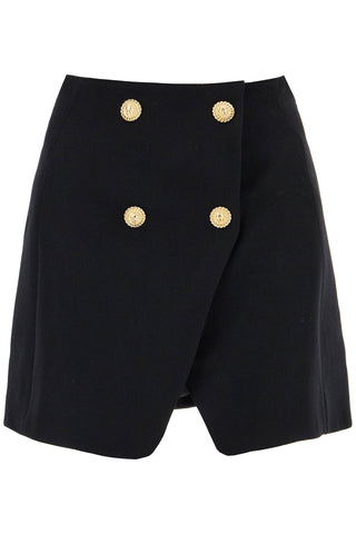 "mini skirt in grain de p DF1LA501WC09 BLACK