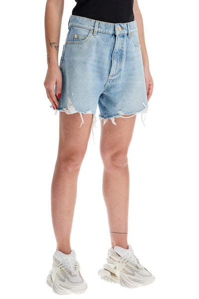 destroyed denim shorts for a casual DF1MA121DE53 LIGHT BLUE JEAN