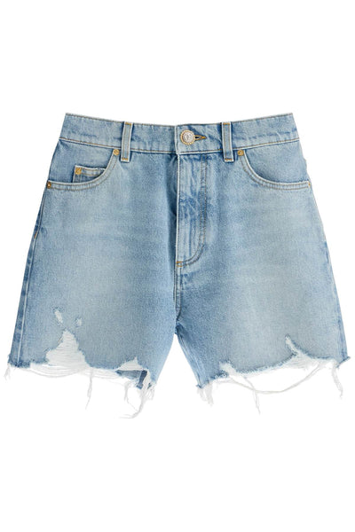 destroyed denim shorts for a casual DF1MA121DE53 LIGHT BLUE JEAN