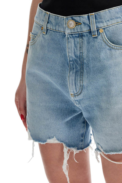 destroyed denim shorts for a casual DF1MA121DE53 LIGHT BLUE JEAN