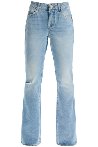 flare mid-rise jeans with DF1MJ130DE53 LIGHT BLUE JEAN