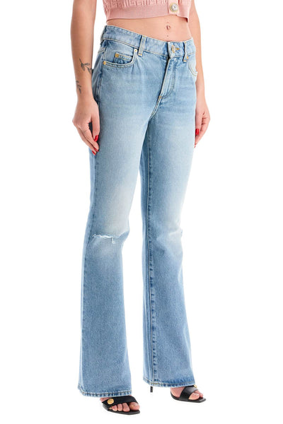 flare mid-rise jeans with DF1MJ130DE53 LIGHT BLUE JEAN