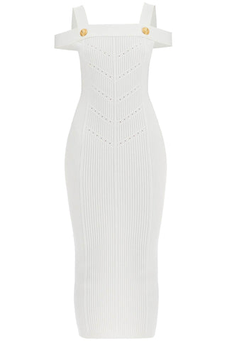 knit midi dress in seven DF1RJ155KF24 WHITE