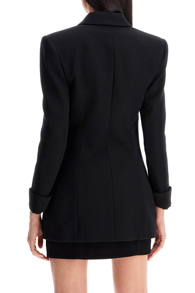 one-button jacket with lapels DF1SE095ME54 BLACK/BLACK