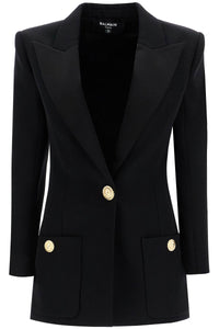 one-button jacket with lapels DF1SE095ME54 BLACK/BLACK