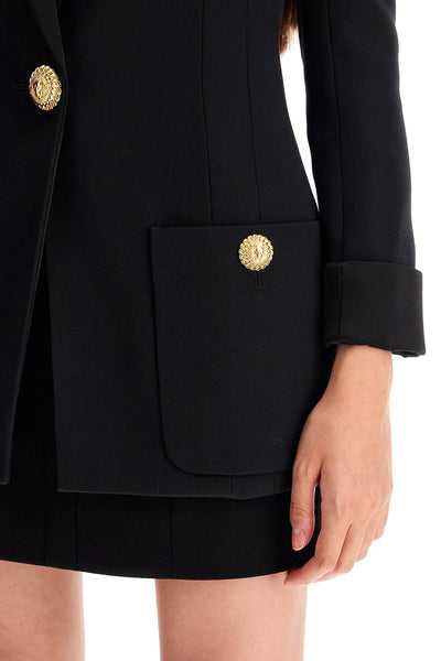 one-button jacket with lapels DF1SE095ME54 BLACK/BLACK