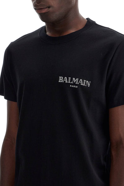 "vintage balmain logo crewneck t DH1EF000GD84 BLACK/SILVER