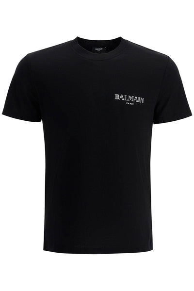 "vintage balmain logo crewneck t DH1EF000GD84 BLACK/SILVER