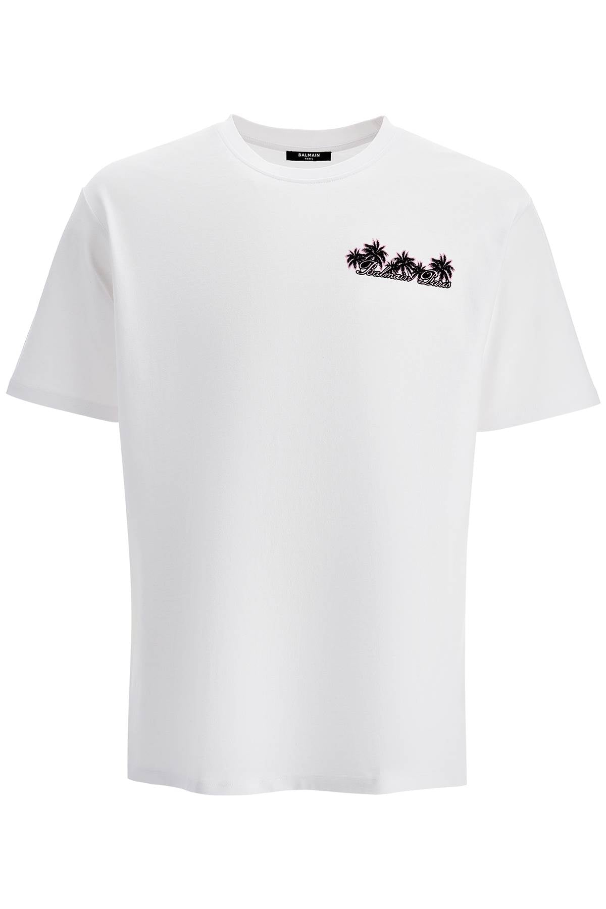 balmain club t-shirt DH1EG000GD82 WHITE/MULTICO