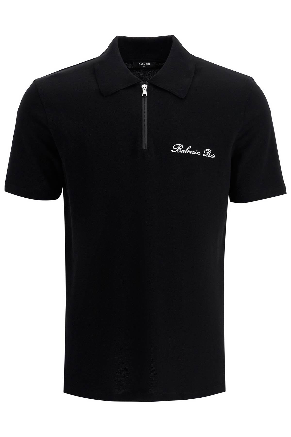 polo shirt with embroidered logo letter DH1GC028BC78 BLACK/WHITE