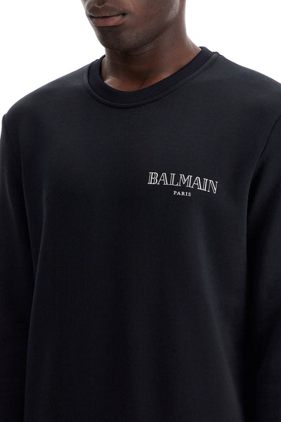 vintage balmain crewneck sweat DH1JQ040GD84 BLACK/SILVER