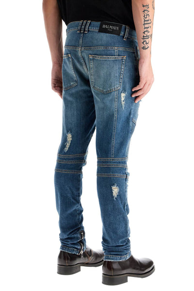 slim fit biker jeans for DH1MG009DE57 RAW BLUE JEAN