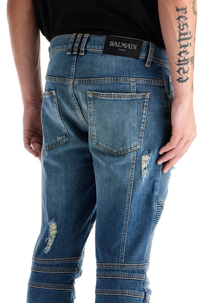 slim fit biker jeans for DH1MG009DE57 RAW BLUE JEAN