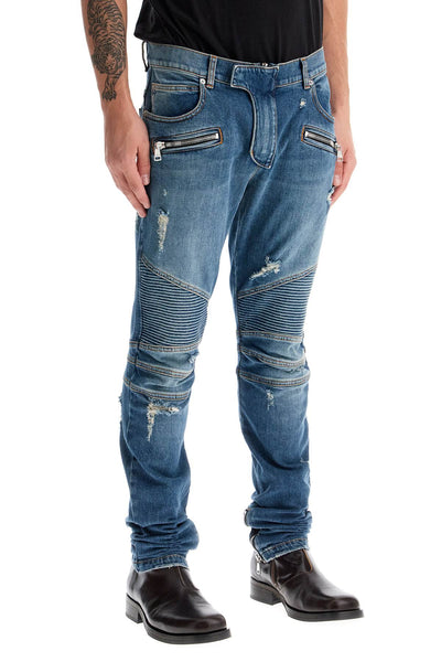 slim fit biker jeans for DH1MG009DE57 RAW BLUE JEAN