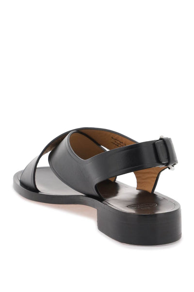 "rhonda leather sandals for DX0104 9FG BLACK