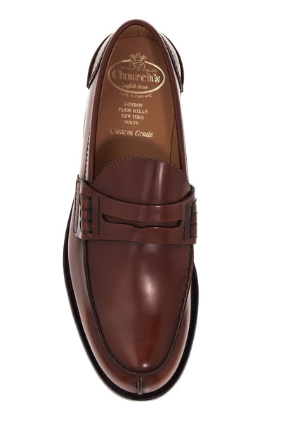 pembrey glossy leather loafers EDB003 9LG TABAC
