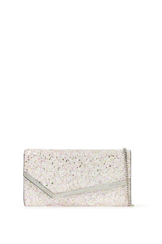 glittered fabric emmie clutch EMMIE FYG CANDY PINK LATTE MIX SILVER