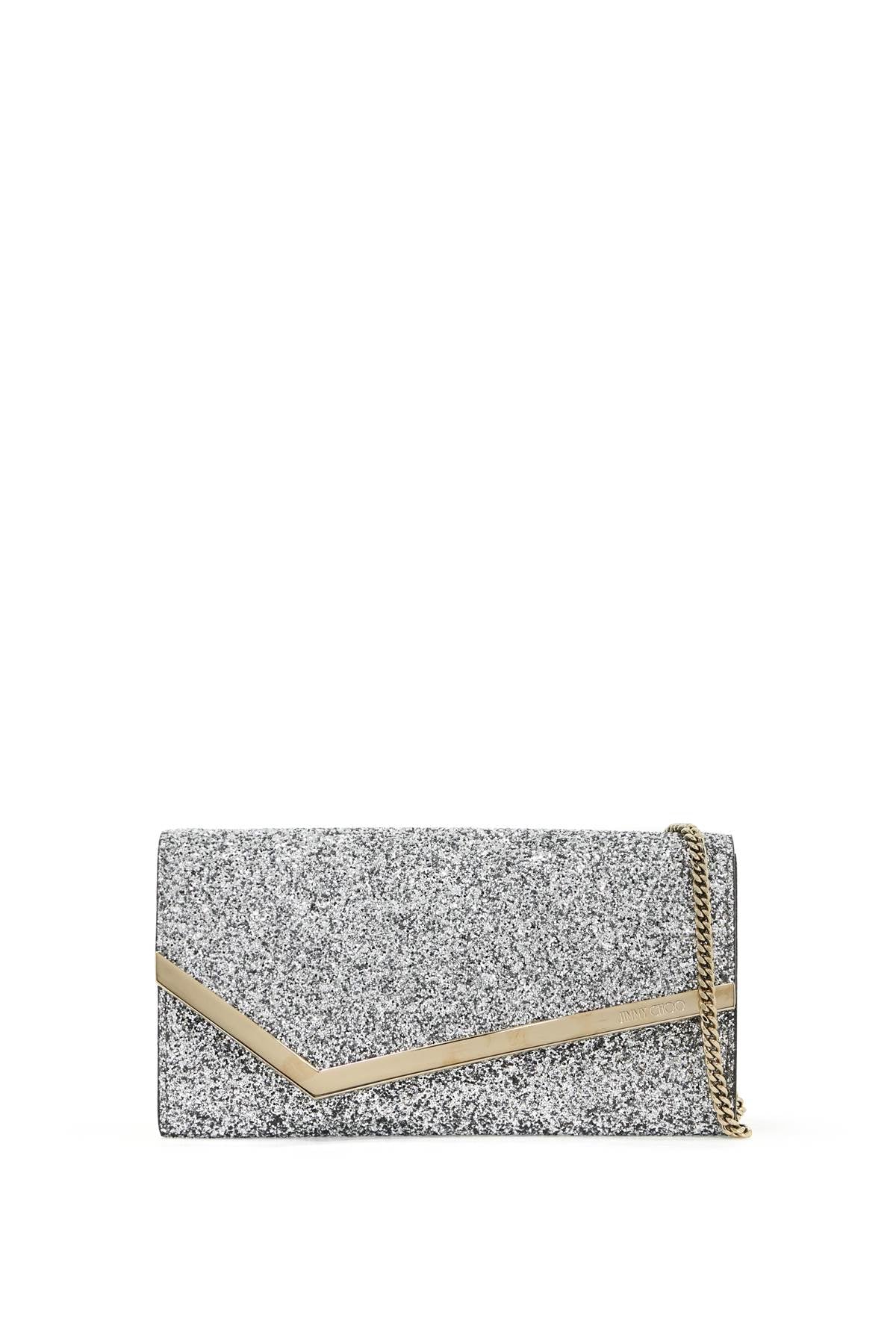 glittered emmie clutch EMMIE PZF SILVER LIGHT GOLD