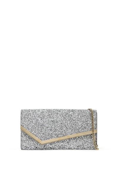 glittered emmie clutch EMMIE PZF SILVER LIGHT GOLD