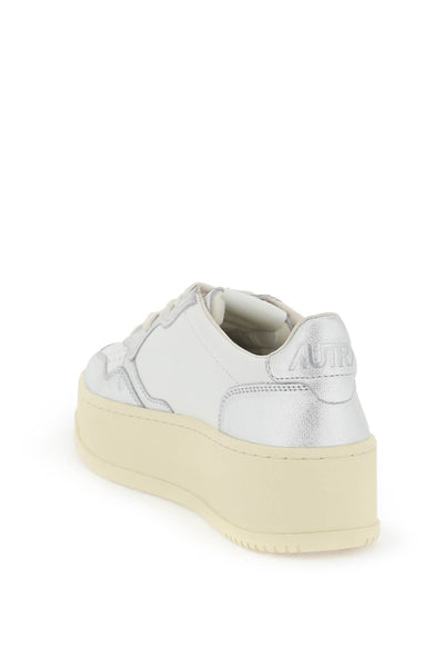 Autry medalist low sneakers EPTLWWB18 WHITE SILVER