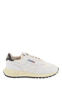 Autry low-cut nylon and leather reelwind sneakers EWWLMVN01 WHITE
