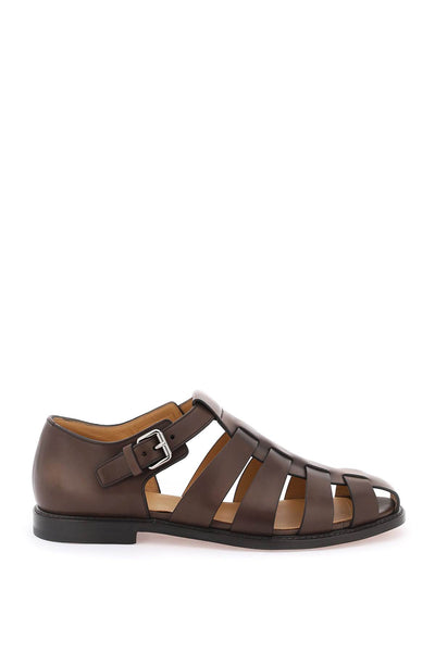 leather fisherman sandals EX0027 F G00000 9ADC EBONY