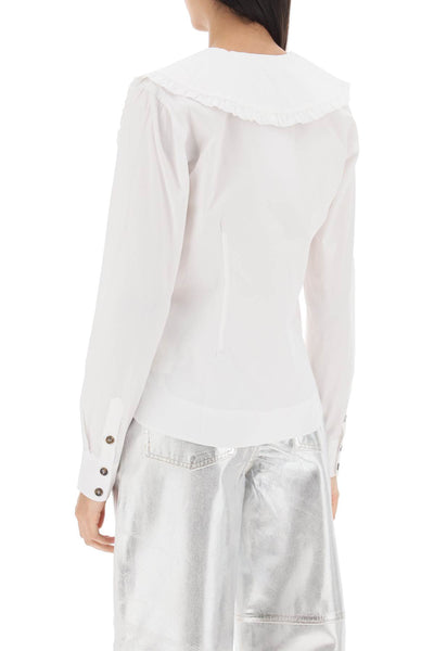 maxi collar shirt F5778 BRIGHT WHITE