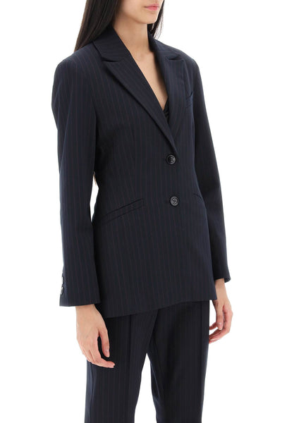 single-breasted pinstriped blazer F7897 SKY CAPTAIN