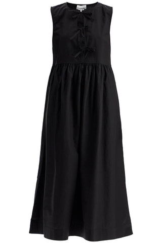 poplin dress with laces F8453 BLACK