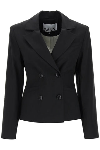shaped double-breasted jacket F8678 BLACK