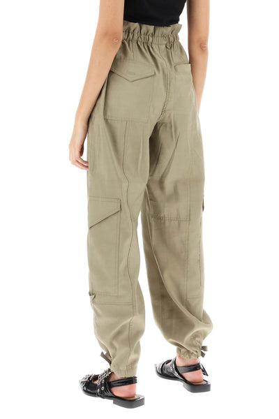 light slub pants F8873 ALOE