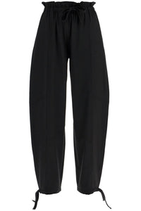 GANNI viscose paperbag pants F8929 BLACK | Italystation.com - Shop Now at italystation.com