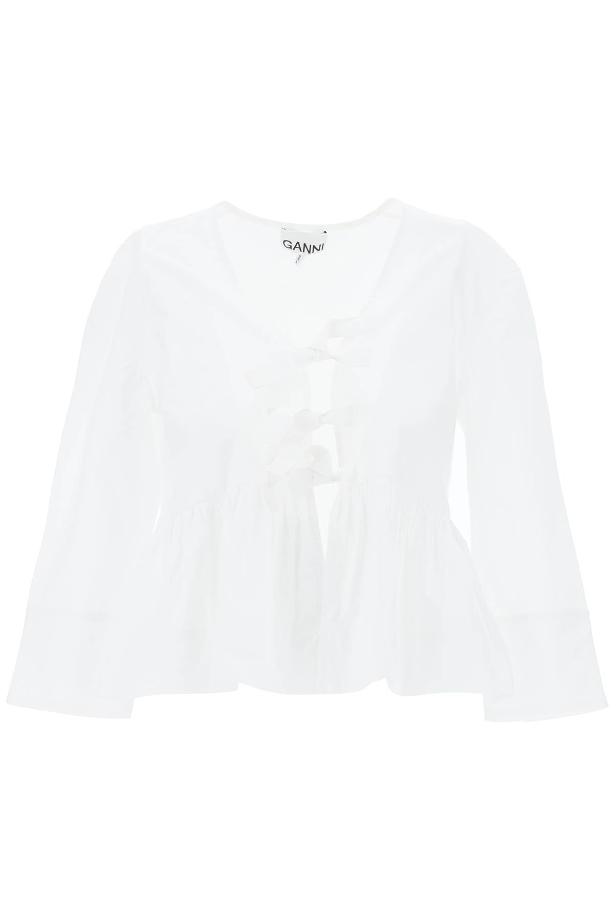 peplum blouse in pop F9167 BRIGHT WHITE