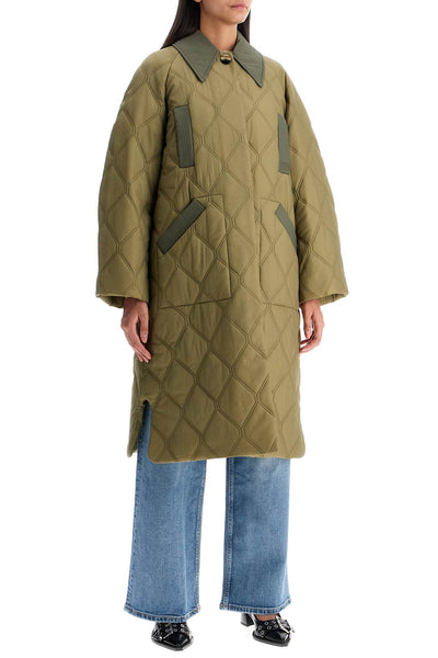 long quilted padded coat F9206 KALAMATA