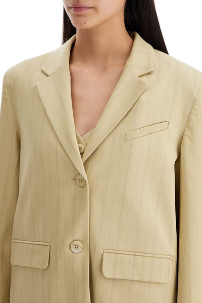 striped boxy blazer F9254 SAHARA SUN