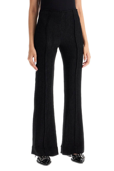 flared viscose trousers for F9396 BLACK