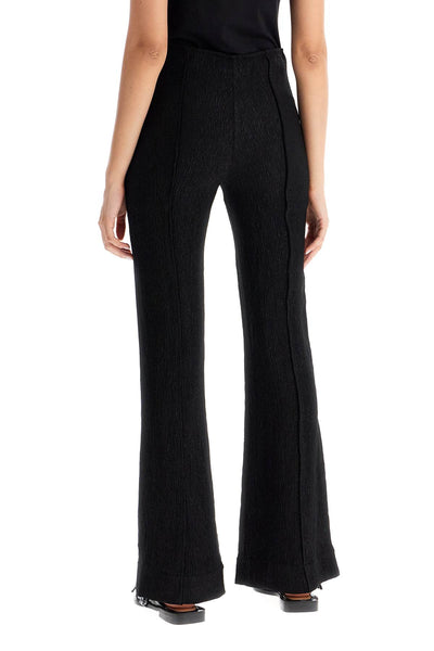 flared viscose trousers for F9396 BLACK