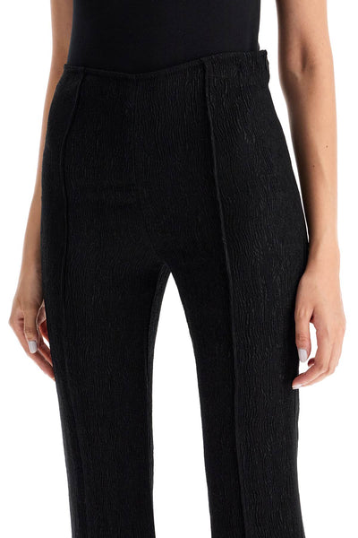 flared viscose trousers for F9396 BLACK