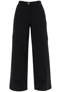 checked canvas trousers for men F9612 BLACK