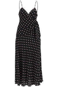 polka dot slip dress with studs and rhinestones FAB3413 F3906 BLACK PINK