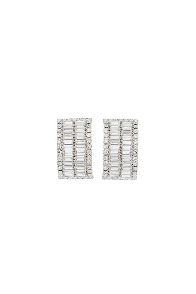 Alessandra rich clip-on earrings with crystals FABA3132 J0004 CRY SILVER