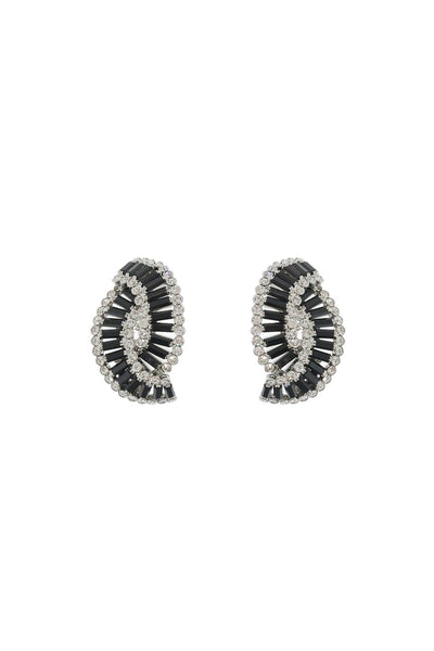 braided earrings FABA3174 J0004 BLACK-SILVER