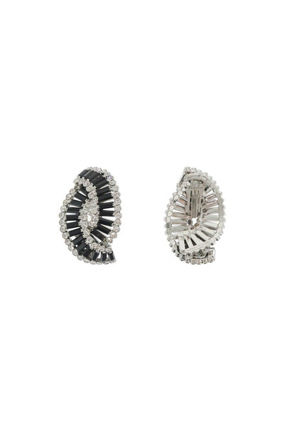 braided earrings FABA3174 J0004 BLACK-SILVER