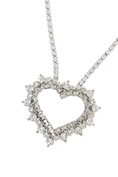 necklace with heart pendant FABA3200 J0004 CRY-SILVER